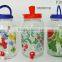 3L logo printed glass preserving dispenser jar with plastic lid tap