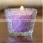 Crystal glass votive candle holder