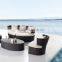 ALUMINIUM RATTAN GARDEN OUTDOOR FURNITURE TABLE CHAIR SET