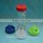 salt and pepper bottle with plastic caps