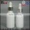 cosmetic packaging essential oil fancy white glass dropper bottle different size silk printing glass dropper bottle wholesale