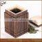 Burned Paulownia Wood Tea Canister Wholesale