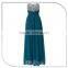 Tube Maxi Chiffon Diamonds Emerald Green Evening Dress