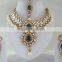 Gold tone kundan pearl choker necklace earring set