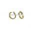 Fasionable micron finish brass Gold Plated Hoop Earrings