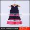 MGOO Latest Design Baby Girl Little Princess Dress Clothes Children Wholesale Black Contrast A Line Dresses CS009