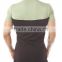 Blank 94% Cotton 6% Elastane Mens Two Tone Panel T-Shirt Longline Short Sleeve Curved Hem T Shirt OEM Gym Fitted T Shirt