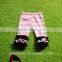 Low MOQ pink stripe ruffle shorts baby capri chinese style clothes toddler baby ruffle capri