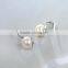 Wholesale 925 Elegant Pearl Half Hoop Silver Earring Hoop in Silver Jewelry