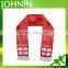 OEM size printing your logo polyester football fan scarf