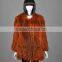 YR654 New Design Red Fox Knit Dyed Colors Fur Coat/Winter Fur Coat from Zhejiang
