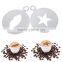 Hot selling 6 different model coffee stencil template for decoration