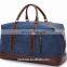 Travel Duffel Bag Luggage Sports Gym Water Resistant Canvas Blue