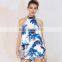 2016 BAIYIMO Summer Womens Casual Backless Fashion Floral Printed Plus Size Sexy Jumpsuits