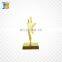 Star shape custom gold plating award small trophy