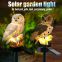 European style retro resin solar simulation owl garden to insert small night light garden crafts place