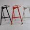modern cheap stackable metal industrial bar stool