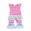 Ruffle designer children's clothing wholesale stripe baby clothes china