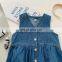 2020 autumn children's new style Korean girl kids denim vest skirt