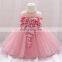 New Born Baby Girl Dress Sleeveless Kids Birthday Dresses Flower Girl Frock