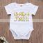 2019 Cotton infant Short Sleeve White Bodysuit + Girl tutu Skirt + Newborn Headband Infant 3Pcs/Set