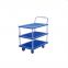 150kg Load Foldable Four Wheel Plastic Platform Mute Trolley Hand Cart with Folding Handle