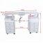 white nail manicure table dust collector with lamp
