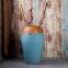Large Blue Creative Ceramic Artificial Flower Vase For Home Living Room Decor