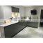 new custom commercial black hanging wall cupboard led light kitchen cabinet