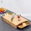 Multi-functional Cutting Board Bamboo Chopping Board with 2 Stainless Steel Pull Out Sliding Drawers Trays Food Containers