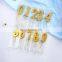 Wholesale 0~9 Digital Golden Candles Birthday Cake Topper Decoration for Party Celebration Paraffin Wax Number Candle