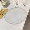 Wholesale Luxury Party Decorative Plate Table Transparent Dishes 13 Inch Round Clear Gold Silver Rim Plastic Charger Plates