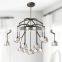 Modern Crystal Glass Hemispherical Shade Pendants Chandelier Ceiling Light Fixture For Living Dining Room Bedroom Kitchen Island