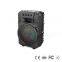 OEM 8W Powered Led Rgb Light Stage Party Dj Stereo Mic Aux Bass Subwoofer Loud Sound Wireless Bt Studio Speaker