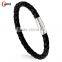 Customized logo bio magnetic bracelet genuine mens handmade braided leather bracelet                        
                                                                Most Popular