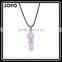 2016 Trendy Hot Style Rose Quartz Natural Stone Bullet Necklace SMJ0144