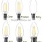 LEDORA C35 E14 6W Dimmable 360 degree 230V 2200k indoor decorative lighting led filament candle lamp