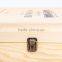 Fashionable Pine Wood Wine Box with Metal Lock