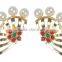 Indian Earcuff Stylish Earrings in Red & Green Colour