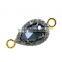 Stylish Black Spinel Findings 925 Sterling Silver Findings Connector Gemstone Findings Wholesaler Handmade jewellery findings