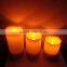 D75*H102 135 155mm 3 pcs remote controlled plastic LED Christmas candle sets