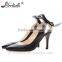 Wholesale OEM ODM Pointed toe ladies high heel shoes leather spring sandals nice women shoes for 2016