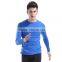 custom round collar high quality hot sell blue biking jersey