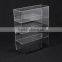 Tall clear acrylic compartment jewelry box and storage case with 4 drawer and door