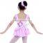 C2156 hot girl low back ballet leotard with skirt