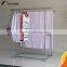 Double pole heavy duty DIY indoor clothes hanging rack