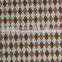 mickey mouse knit coffee diamond checks on white polyester milk fiber Spandex print italy fabric