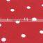 white dot on red plain pattern polyester spandex ripstop fabric