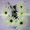 2016 new design silk gerbera jamesonii flower heads white mum for funeral