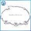 Hollow Four Leaf Flower Inlay Czech Rhinestone Bracelet